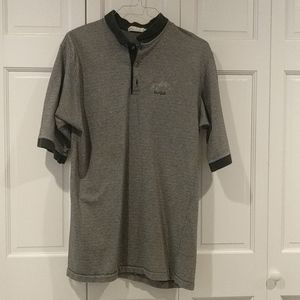 Monogrammed black/white polo shirt. .